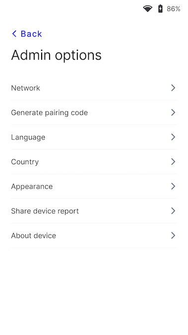 „Generate pairing code“
